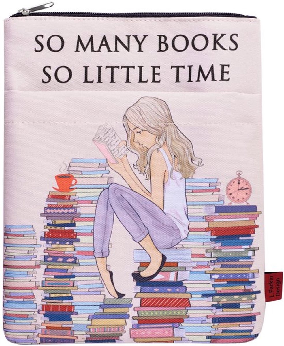 Boekhoes met Ritssluiting - Boekcover voor Paperbacks - 27,9 x 21,6 cm - Katoenen Canvas/Polyester - Perfect voor Boekenliefhebbers - Inclusief Opbergvak