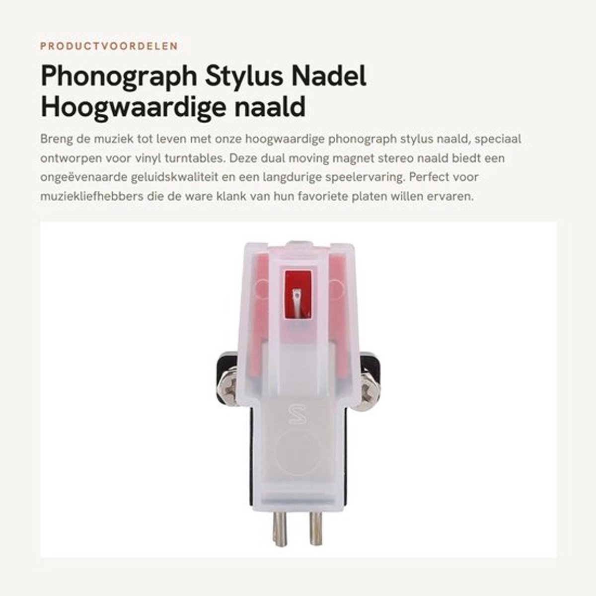 Phonograph Stylus Nadel - Hoogwaardige naald voor Vinyl - Geschikt voor Turntables - Duurzaam en nauwkeurig - Verbeterde geluidskwaliteit...