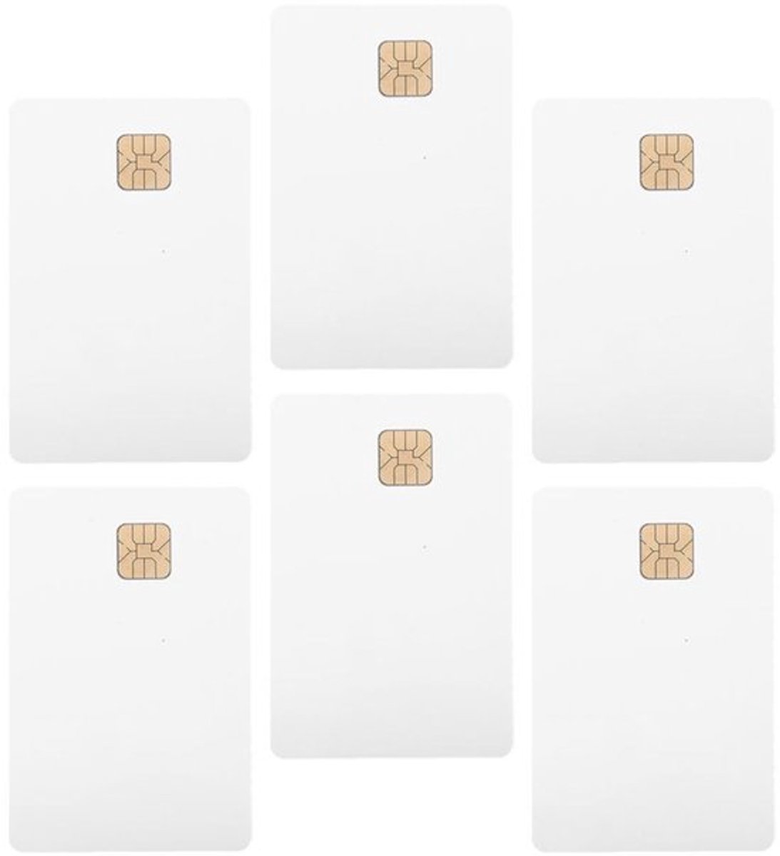 Chipcard 6 Stuks - PVC Kaarten - Identificatiebadges - Herbruikbare Naambadges - Toegangscontrolekaart - Veilig en Betrouwbaar - 8,50 x 5,30 cm - Identificatiekaart