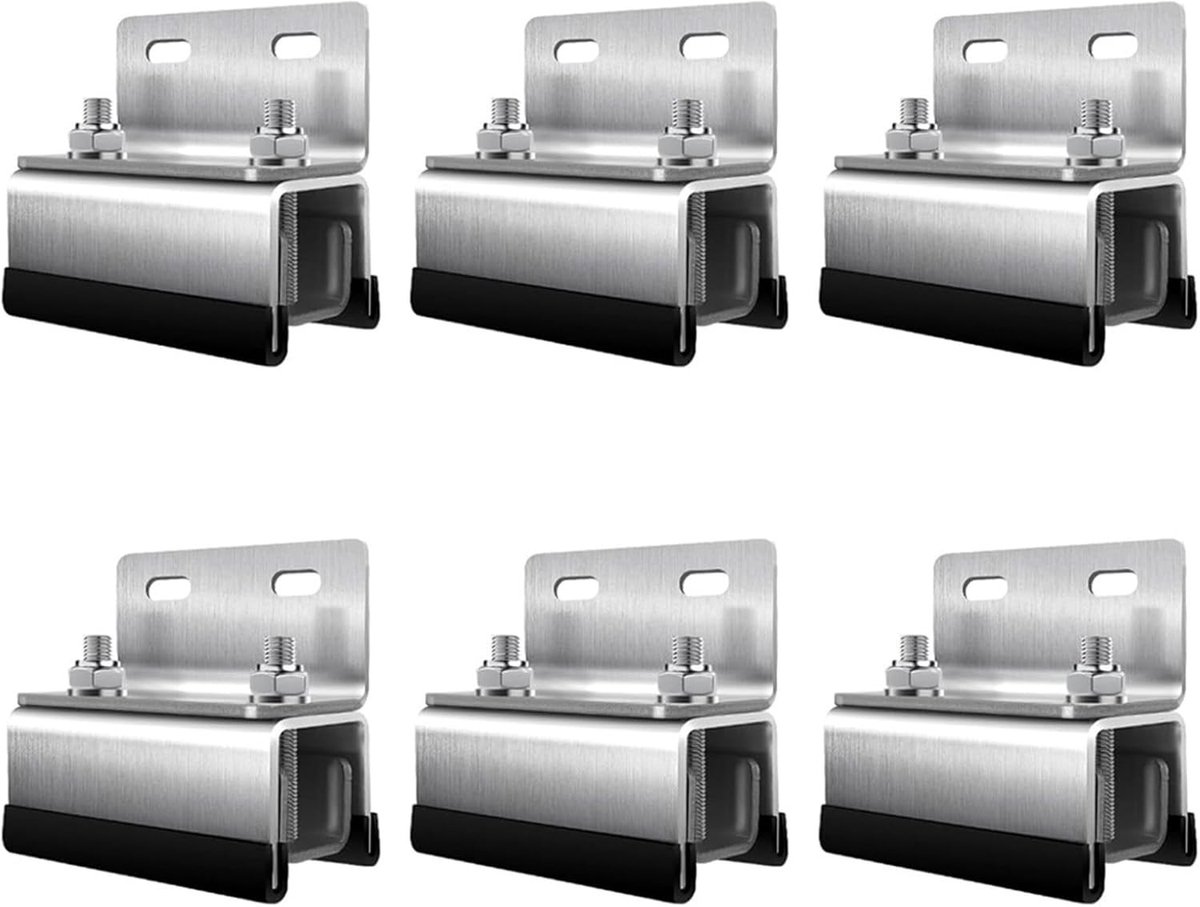 6 Stuks Van Roof Rack Mount Kit, Van Imperiaal Houders van Roestvrij Staal 304, Montagebeugels voor Zonnepanelen