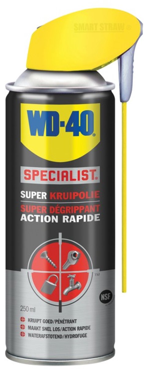 WD-40® Super Kruipolie - Voor gecorrodeerde of verroeste onderdelen - Dringt snel door - Waterbestendig - Voorkomt roest en corrosie - Smart straw -250ml van Merkloos — afbeelding 5