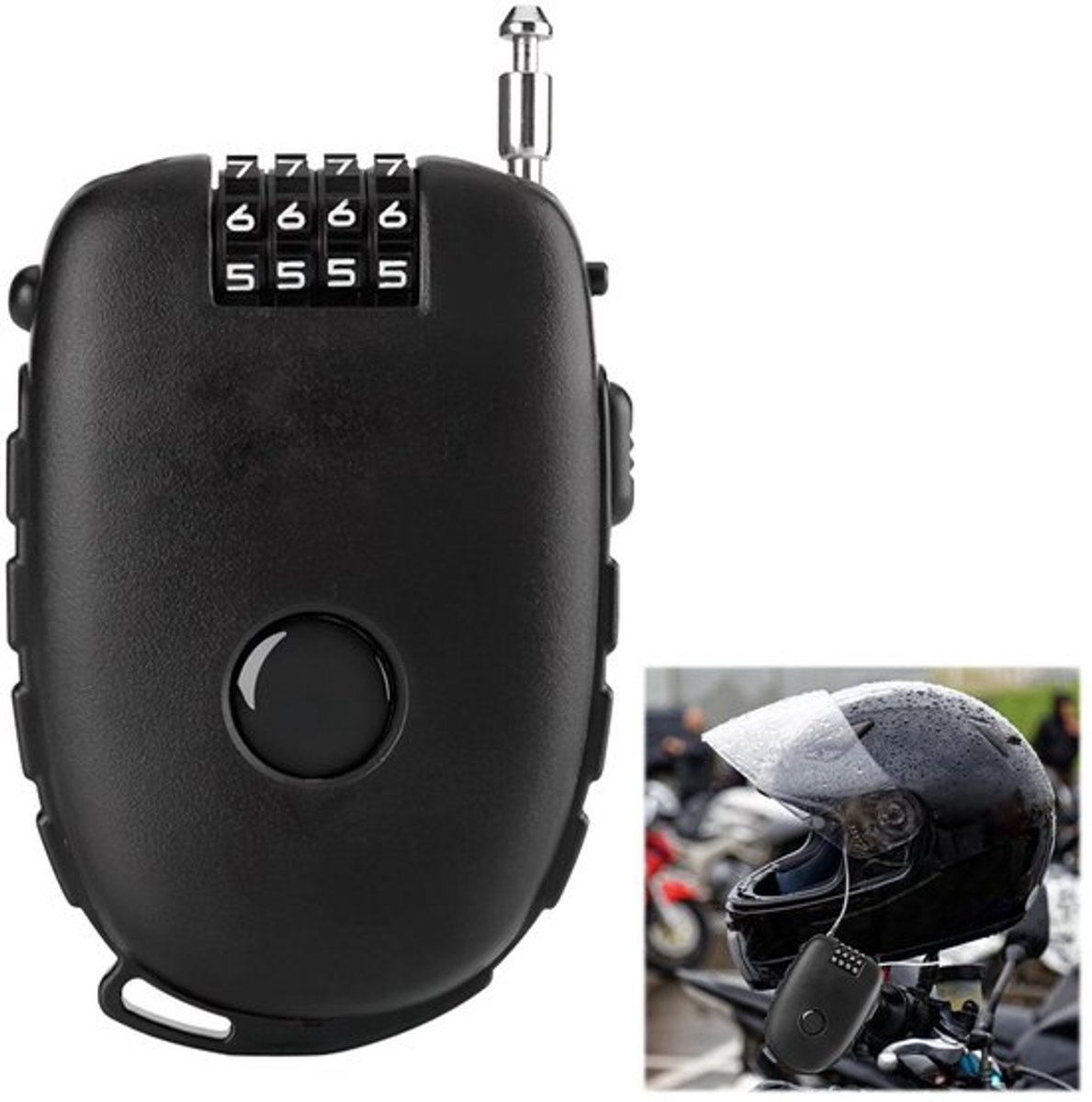 Cijferslot 4 Cijfers - Kabelslot 90 cm - Fietsslot - Scooter Slot - Compact en Lichtgewicht - Flexibel in Gebruik