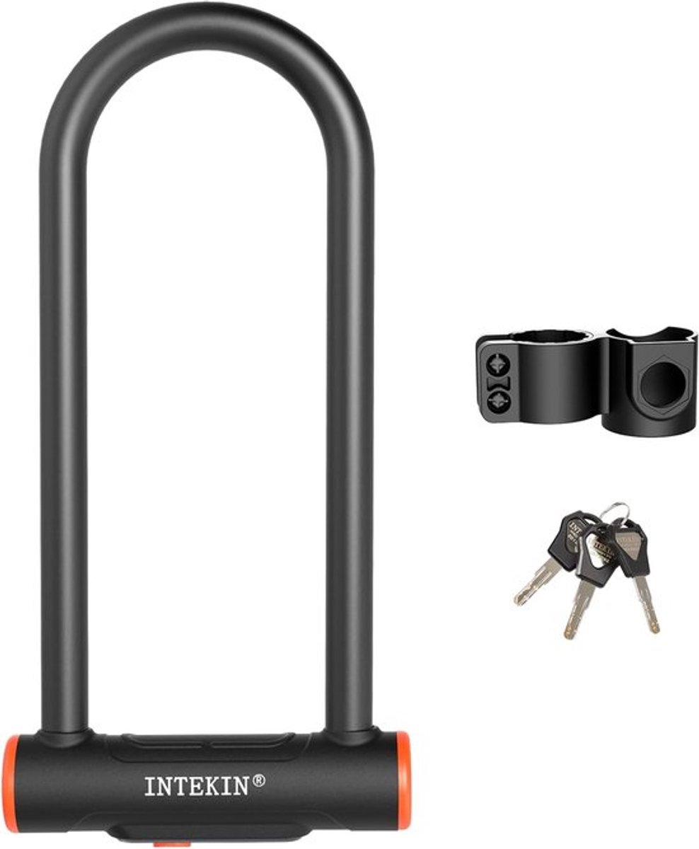 SnelShoppen - Hoge veiligheid fiets slot met montagebeugel, 16 mm voor fiets, motor, scooter en deur - Robuust en weerbestendig
