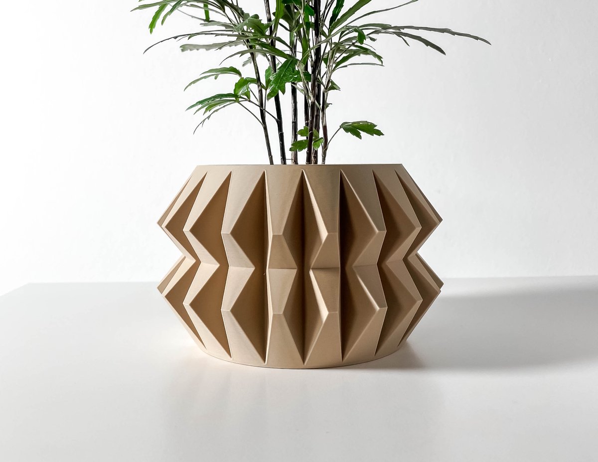 Skushy Almin Bloempot - Moderne Designpot voor Kamerplanten - Sculpturale Plantenpot voor Woonkamer en Kantoor - Premium Woondecoratie