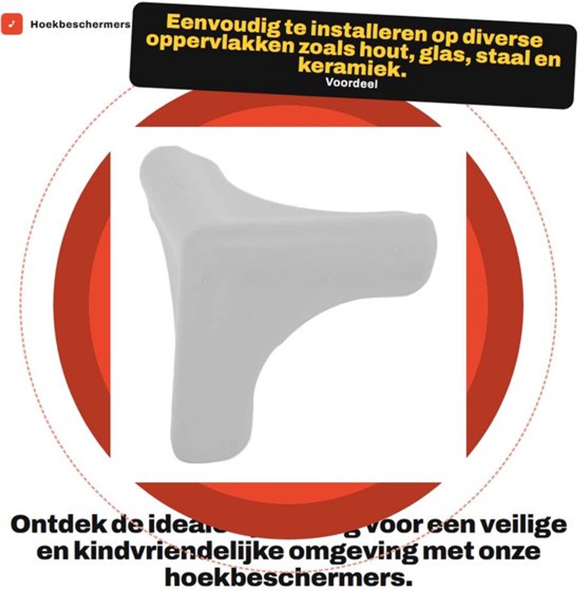 Hoekbeschermers Driedimensionale Anti-botsing - Siliconen Hoekbescherming - Zachte Randkussens - Eenvoudig te Installeren - 4 Stuks - Food Grade Materiaal