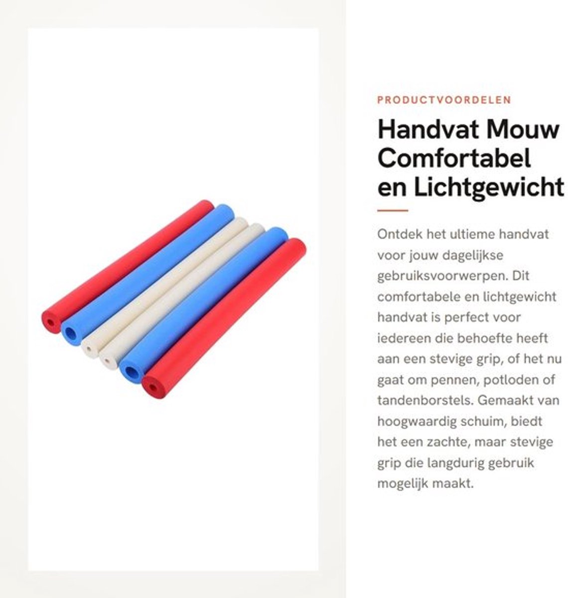 Handvat Lichtgewicht Antislip - Schuim Handgreep - Duurzaam voor Gebruik - Ergotherapie/Fysiotherapie - Comfortabele Grip - Veilig en Niet Giftig