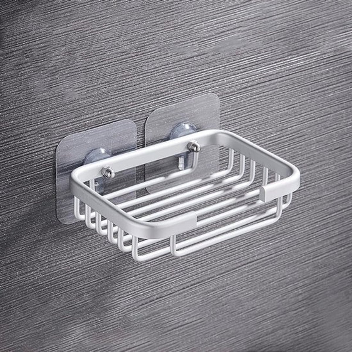 Zeepbakje - Duurzaam Aluminium - Wandmontage - Antislip Zuignap - Ruimtebesparend - 13x9x3cm - Corrosiebestendig - Zeepdispenser