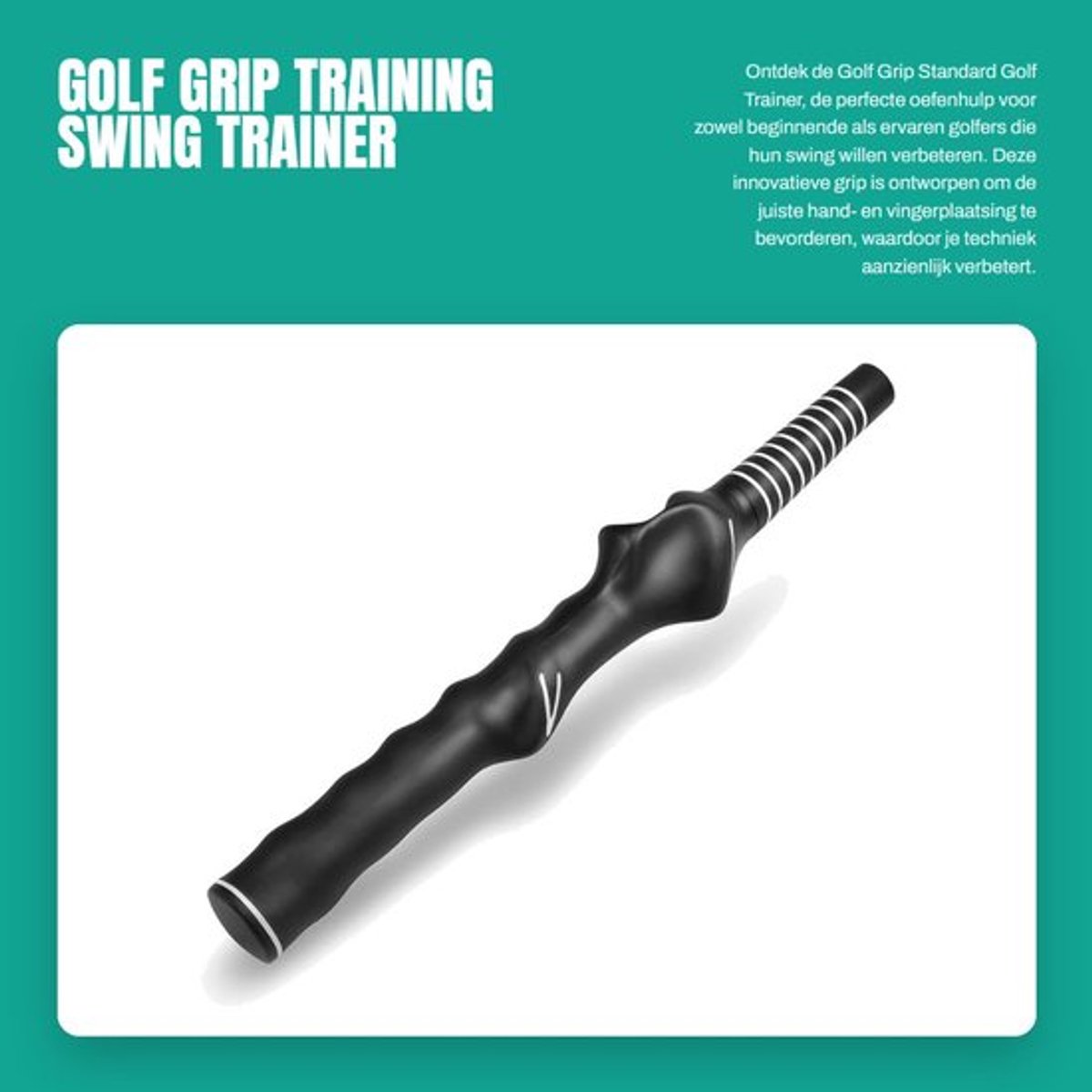 Golfgrip Standaard Trainer - Trainingsgreep - Onderwijshulp - Swingtrainer - Rechterhand Oefening - Kwalitatief Hoogwaardig - Golftrainer