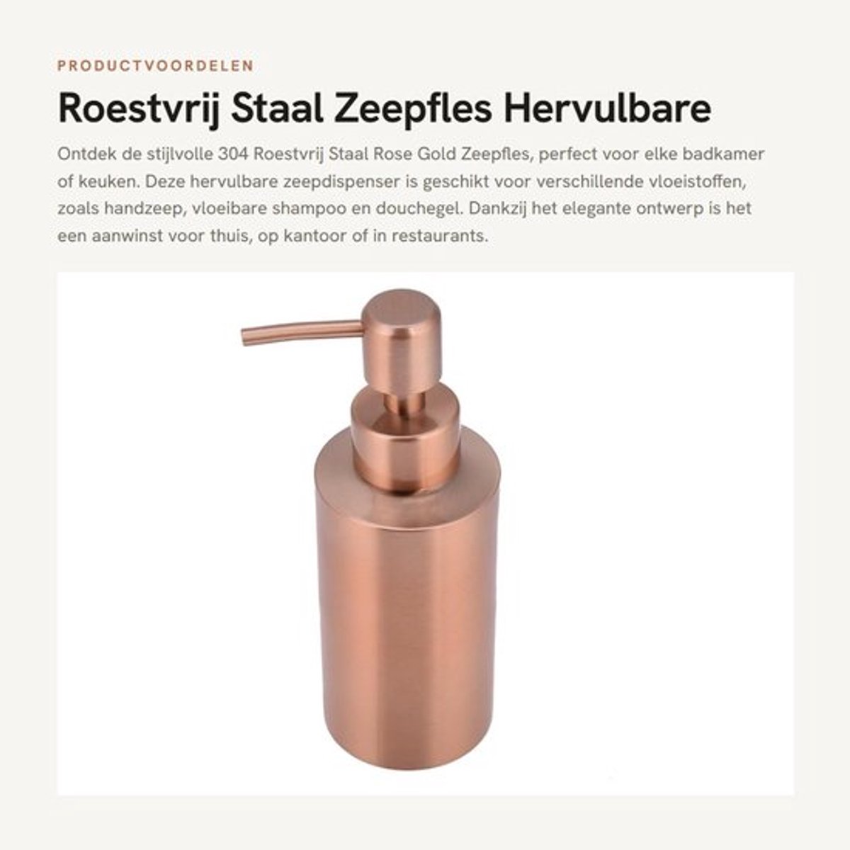 Zeepdispenser Roestvrij Staal - Automatische Zeepdispenser - Keuken/Douche - 250ML - Vrijstaand - Stijlvol Design - Handzeepdispenser
