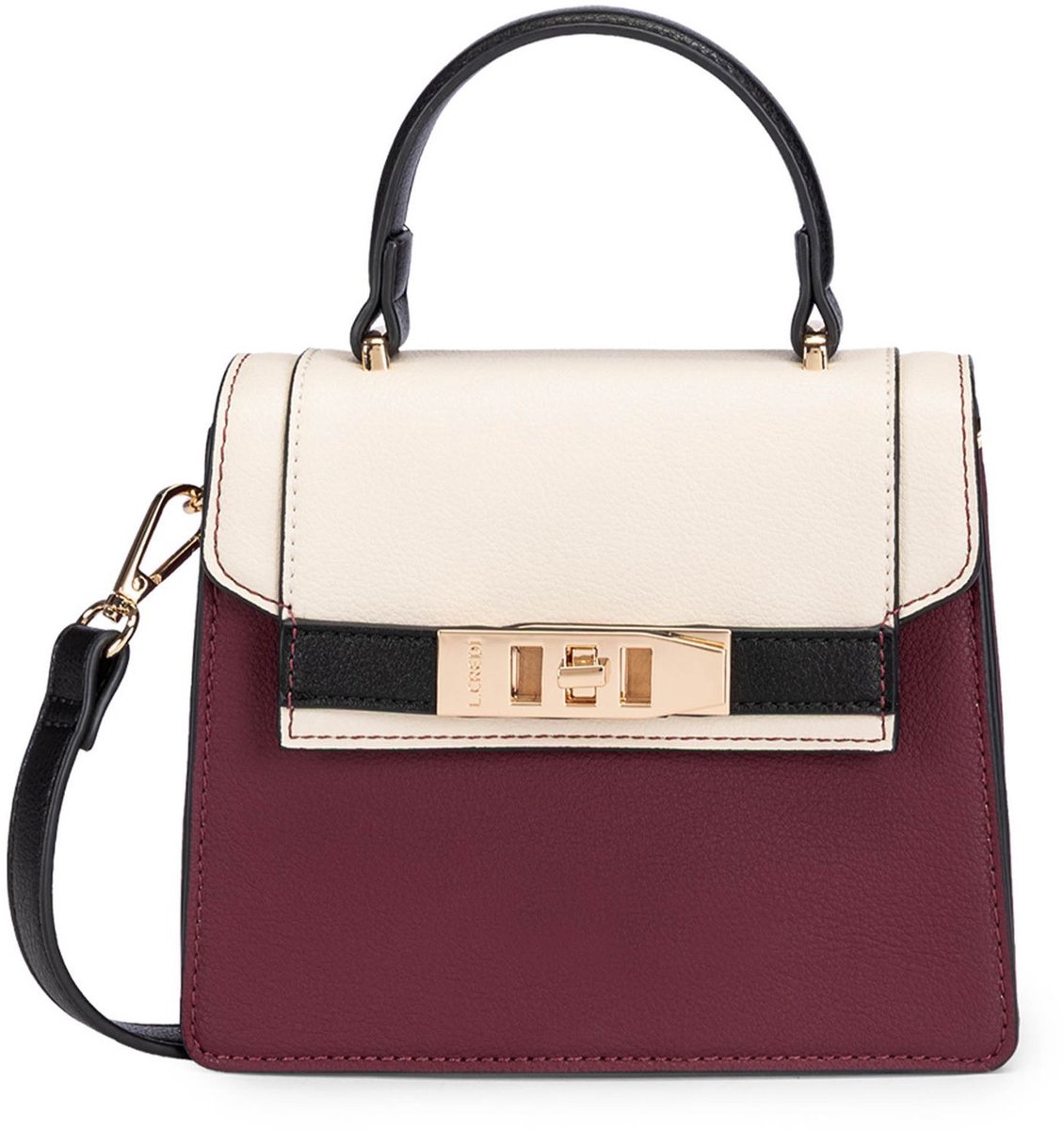 L.CREDI handtas schoudertas Solivette Handbag Cherry Shade beige