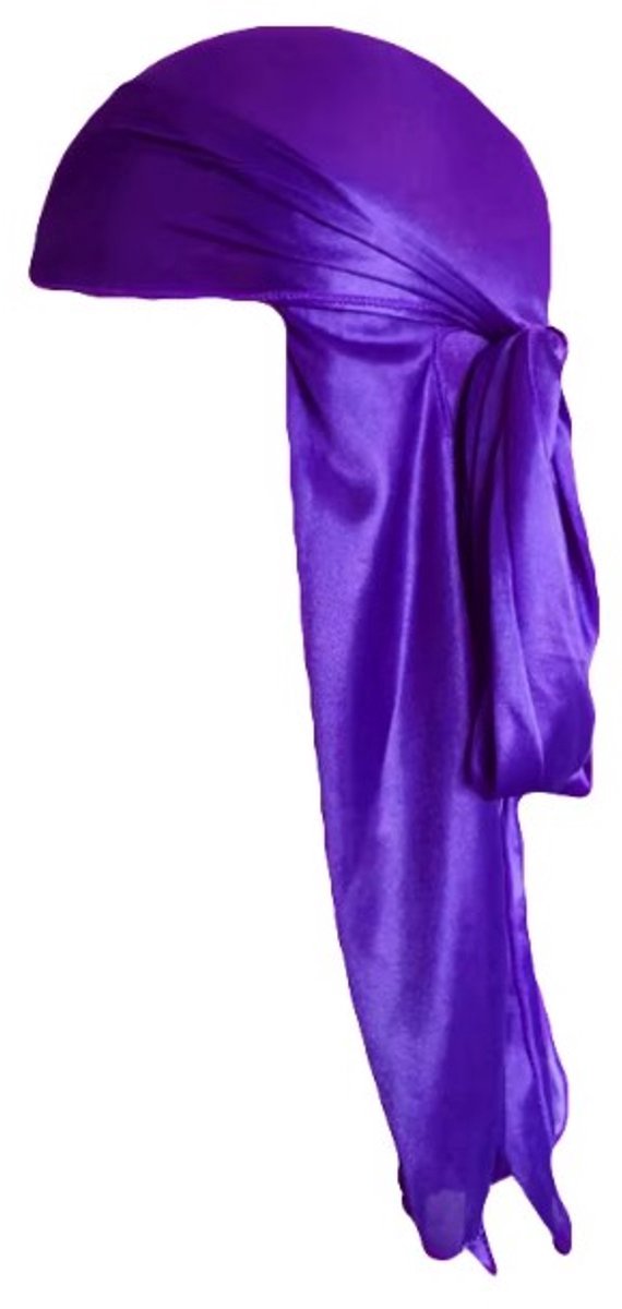Scoby - Paarse Durag - Geschikt voor Haarbescherming - Bandana Shawl - Haar Doek - Wave Cap - One Size - Paars