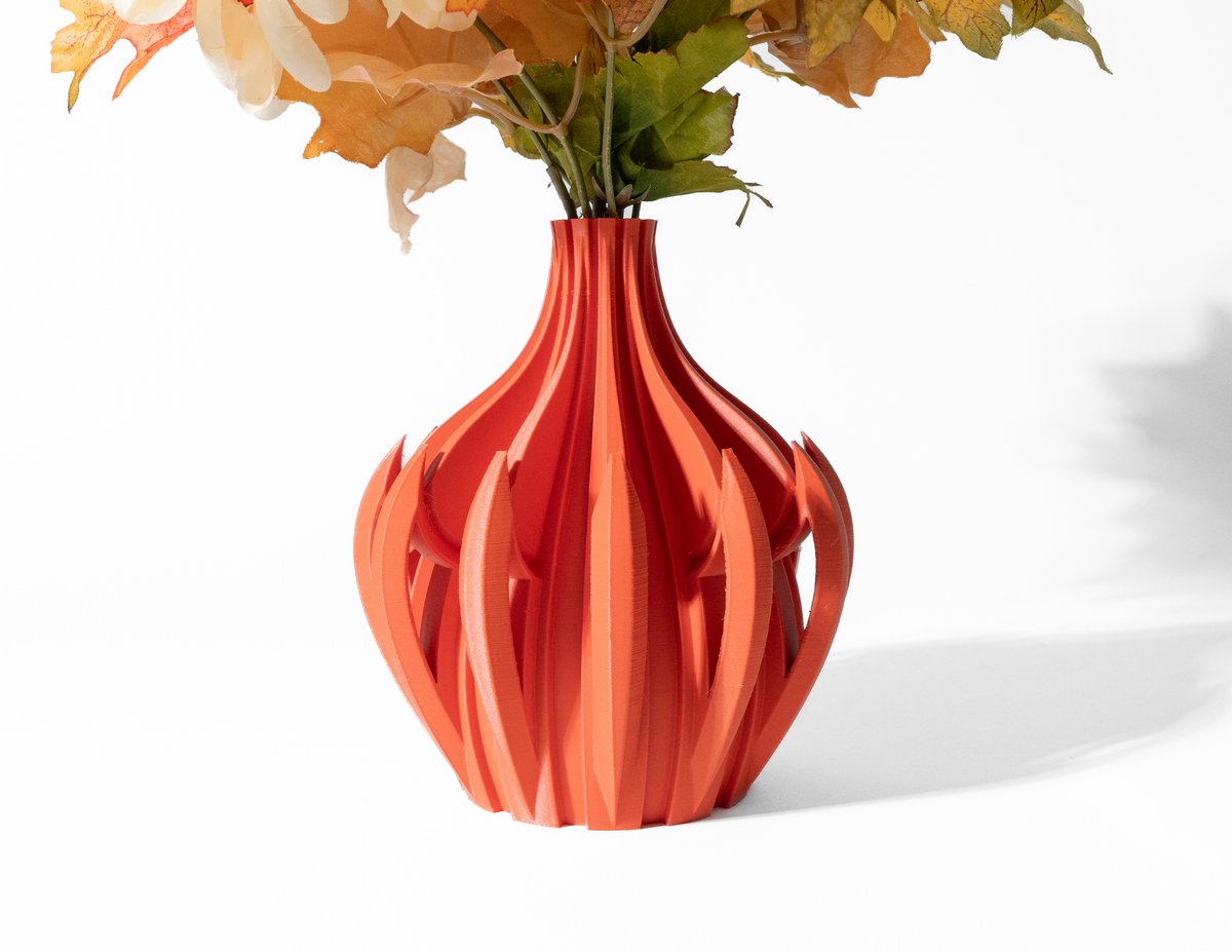 Skushy Vaas Veno - Geschikt voor Bouwbloemen - Japandi Designvaas voor Droogbloemen en Kunstbloemen - Sculpturale Decoratieve Vaas - Moderne Woondecoratie
