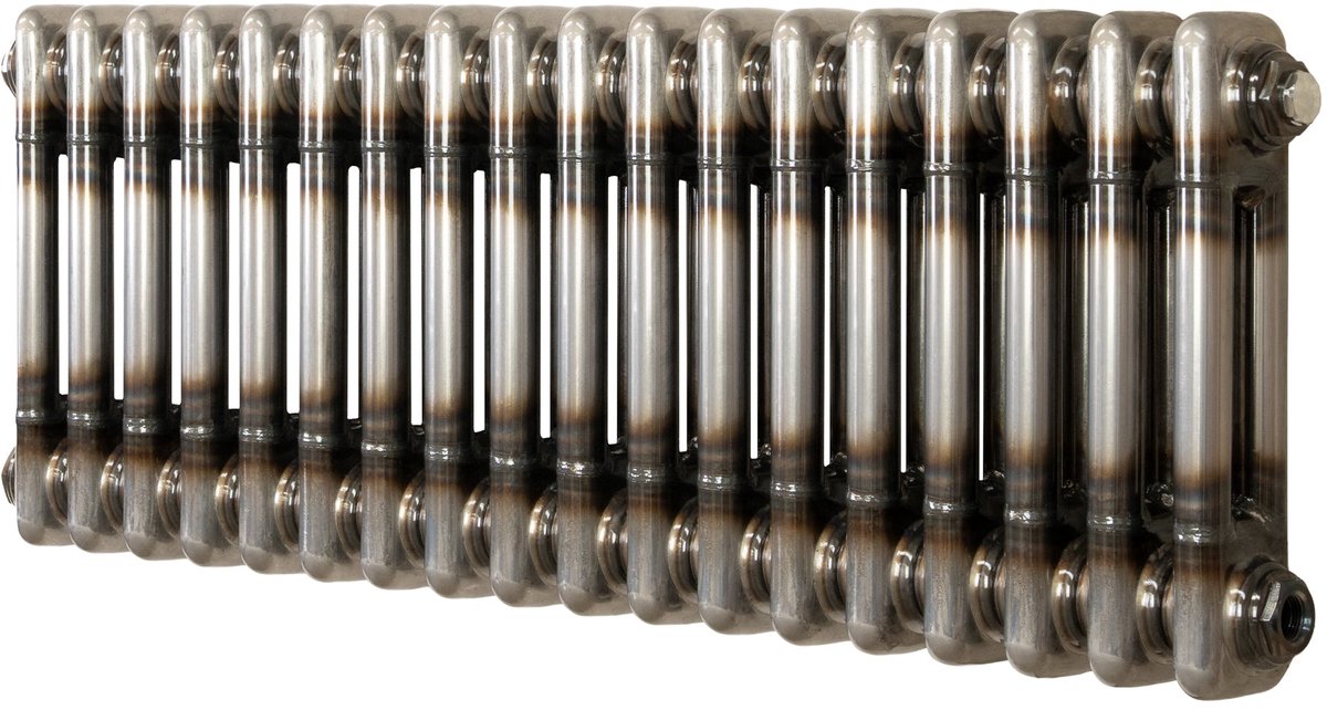 Traditionele radiator - 2-kolom - 300x830 mm - ruw metaal