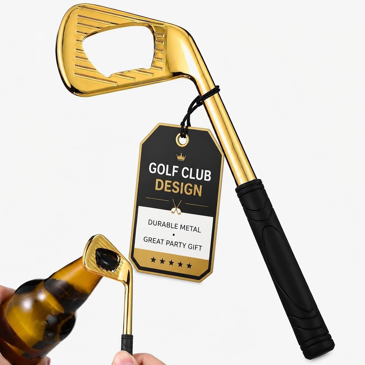 Golfcadeautjes voor mannen - Metalen drankdopje lifter, keukengereedschap en barkeeper accessoire voor feesten en golffans