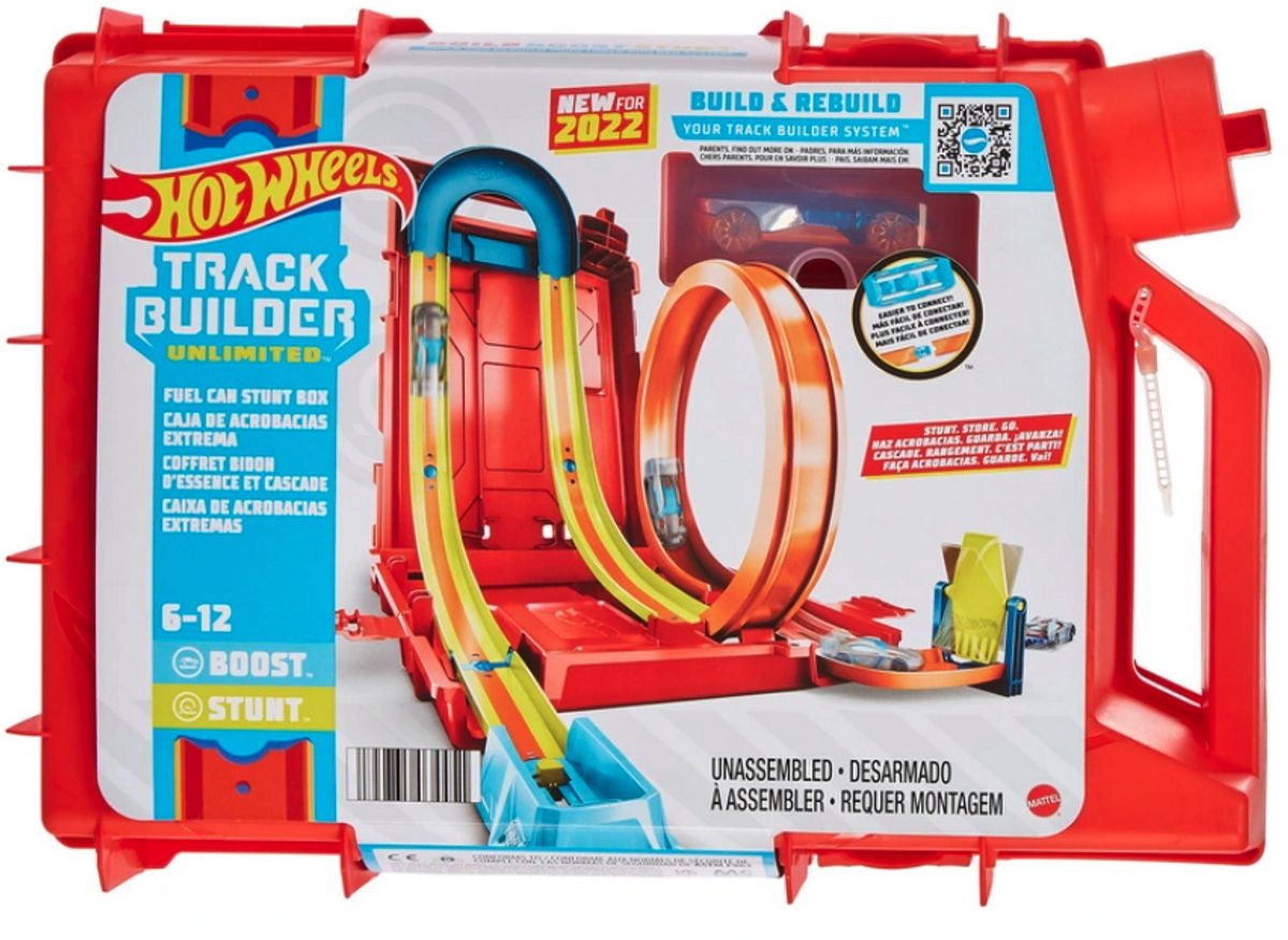 Hot Wheels - Zelf te Bouwen Racebaan - Inclusief 1 Auto - Track Builder Unlimited Fuel Can Stunt Box - Speelgoed vanaf 6 Jaar - Speelgoed Auto - Autootjes - Auto's - Baan - Hotweels - Hotwheels Premium - Hot Wheels City — afbeelding 8