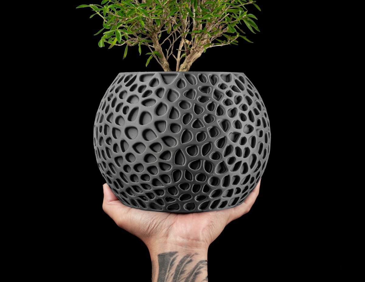 Skushy Pulp Bloempot - Moderne Designpot voor Kamerplanten - Sculpturale Plantenpot voor Woonkamer en Kantoor - Premium Woondecoratie