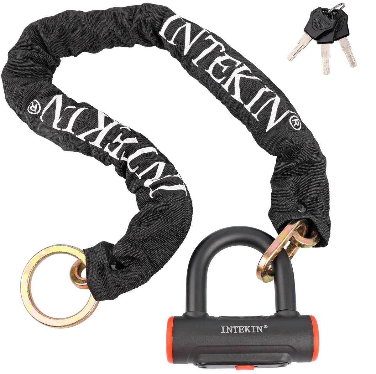 SnelShoppen - Motorfietsslot 100 cm - Kettingslot 8 mm Dik - Zwaar Belastbare Beveiliging - Anti-Diefstal Motorslot met 16 mm Schijfslot - Ideaal voor