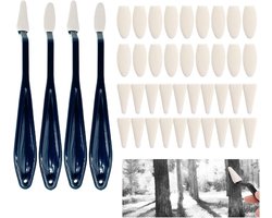 SnelShoppen - Sketch Eraser 4 Stuks Sketch Pennen met 40 Vervangbare Sponskoppen, Tekenen en Menggereedschap voor Kunstenaars, Flexibele Blender Tools