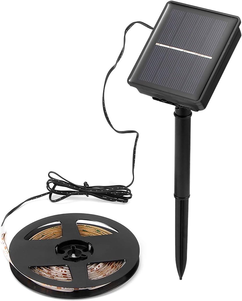 AOZBZ Ledstrip, 3 m, led-lichtsnoer voor buiten, op zonne-energie, waterdicht conform IP65, 2 modi, werkt op - ShopVlot