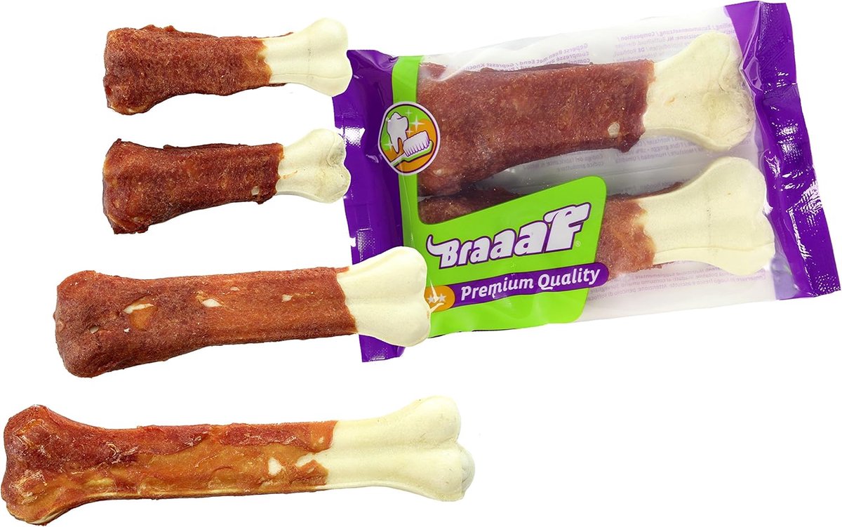 SnelShoppen - Pressed Duck Bones 12,5 cm (2 stuks) - Gezond Kauwspeelgoed voor Honden - Natuurlijk, Duurzaam en Lekker voor Actieve Honden