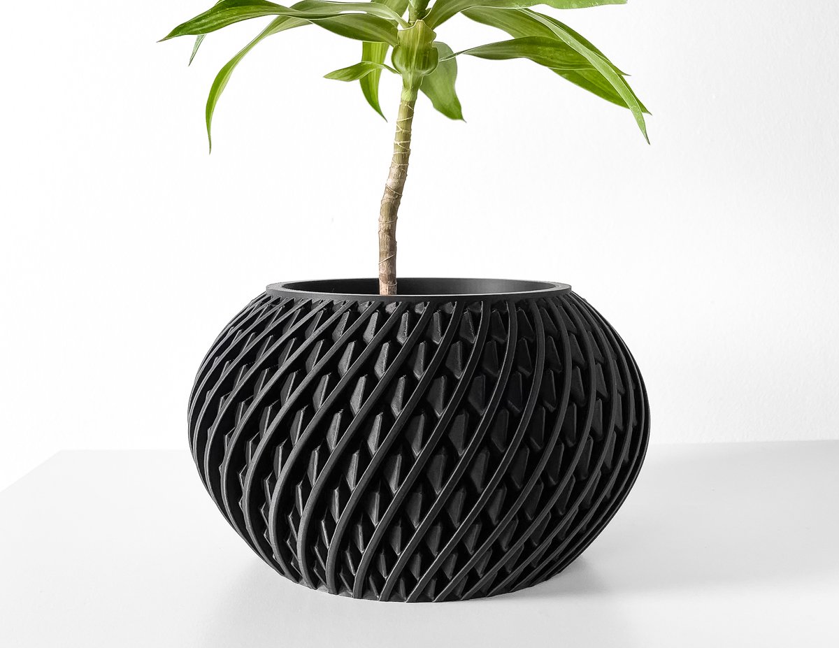 Skushy Kio Bloempot - Moderne Designpot voor Kamerplanten - Sculpturale Plantenpot voor Woonkamer en Kantoor - Premium Woondecoratie