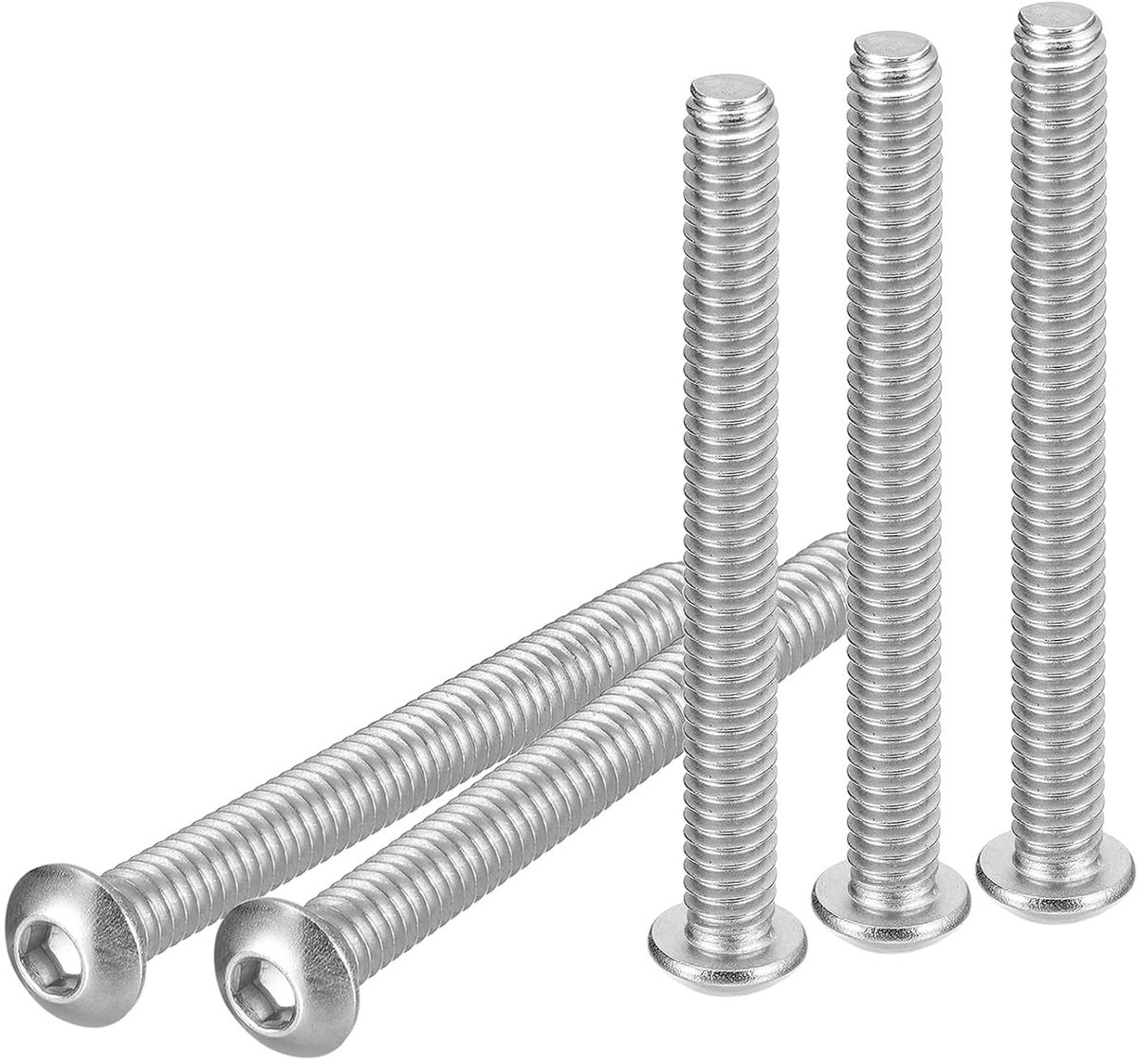 Countersunk Head Schroeven 1/4-20 x 2-1/2 Inch, Verpakking van 10, Roestvrij Staal 304, Geschikt voor Machines, Hexaaf, Volledige Draad