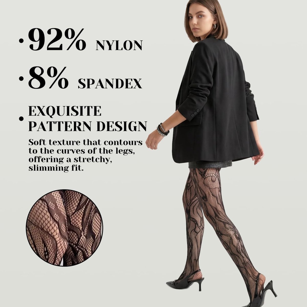 Hoogwaardige Zwarte Visnet Panty voor Vrouwen - 2-Pack, Perfect voor Dagelijks Gebruik en Cosplay, Comfortabele en Stijlvolle Accessoire