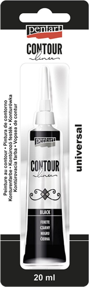 Pentart Universal Contour Liner 20 ml. - Black