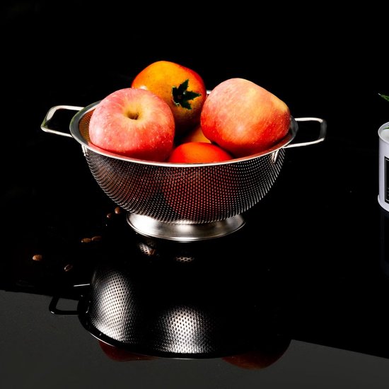 2 x RVS Pastamachines, RVS Keukenzeef met Handvatten, Afwasmachinebestendig, 22.5 cm & 28.5 cm, Perfect voor Thuis Koken en Pasta Bereiden — afbeelding 4