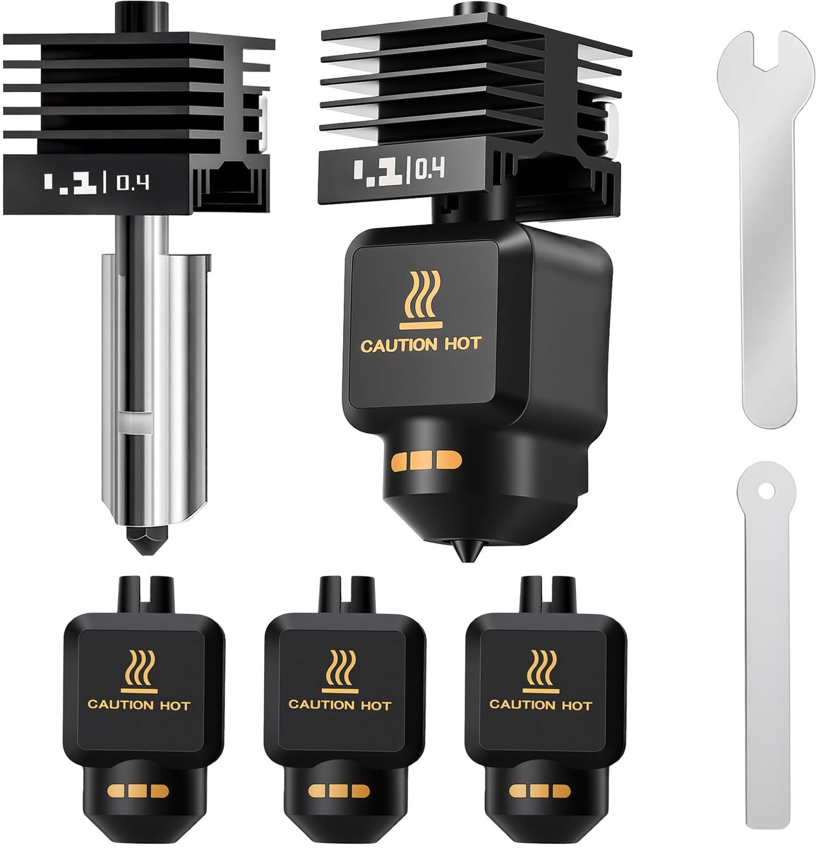 Hotend-Kit voor Bambu Lab P2S / P2SC, 2-Pack Magnetische Quick-Install Hotend-Assemblage met 0,4 mm Verwijderbare - ShopVlot