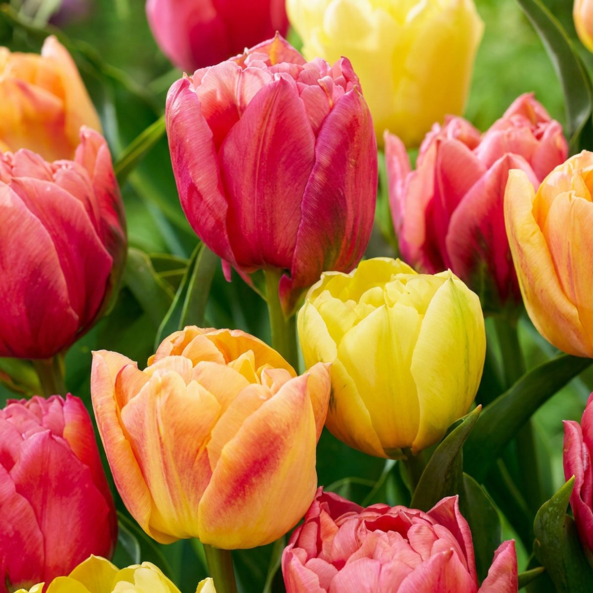 Green boutiQ - 48x Tulipa Symbiosa mix - Tulp Symbiosa mix - Diversen - Voorjaarsbloeier - Bolmaat 11/12