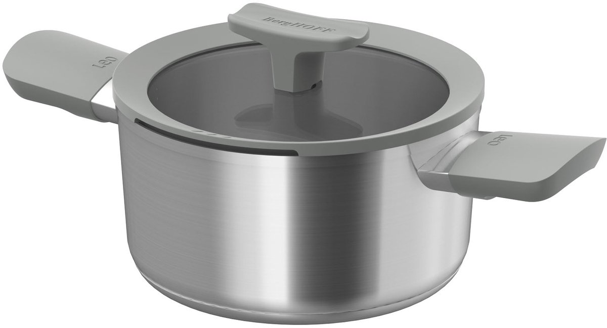 LEO Kookpot met deksel RVS Balance Moonmist - Ø 18cm - Metaal - PFAS-vrij