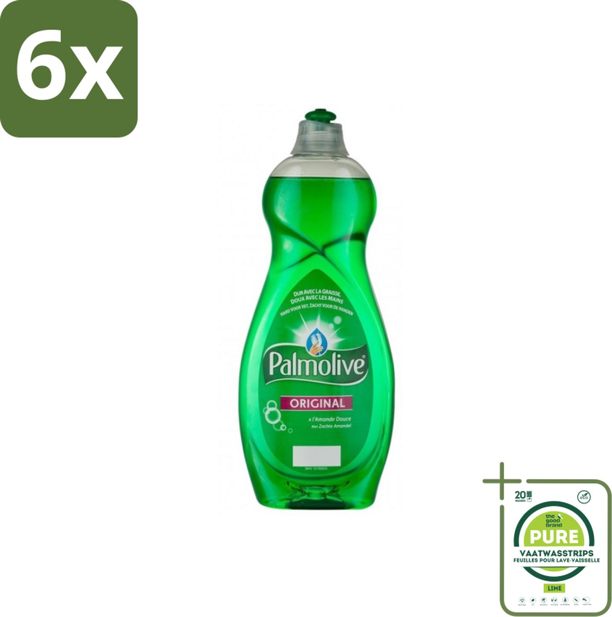 Palmolive - Original - Afwasmiddel - Zachte Amandel - 750 ml - Voordeelverpakking - 6 stuks - Afwasmiddel - Vaatwas
