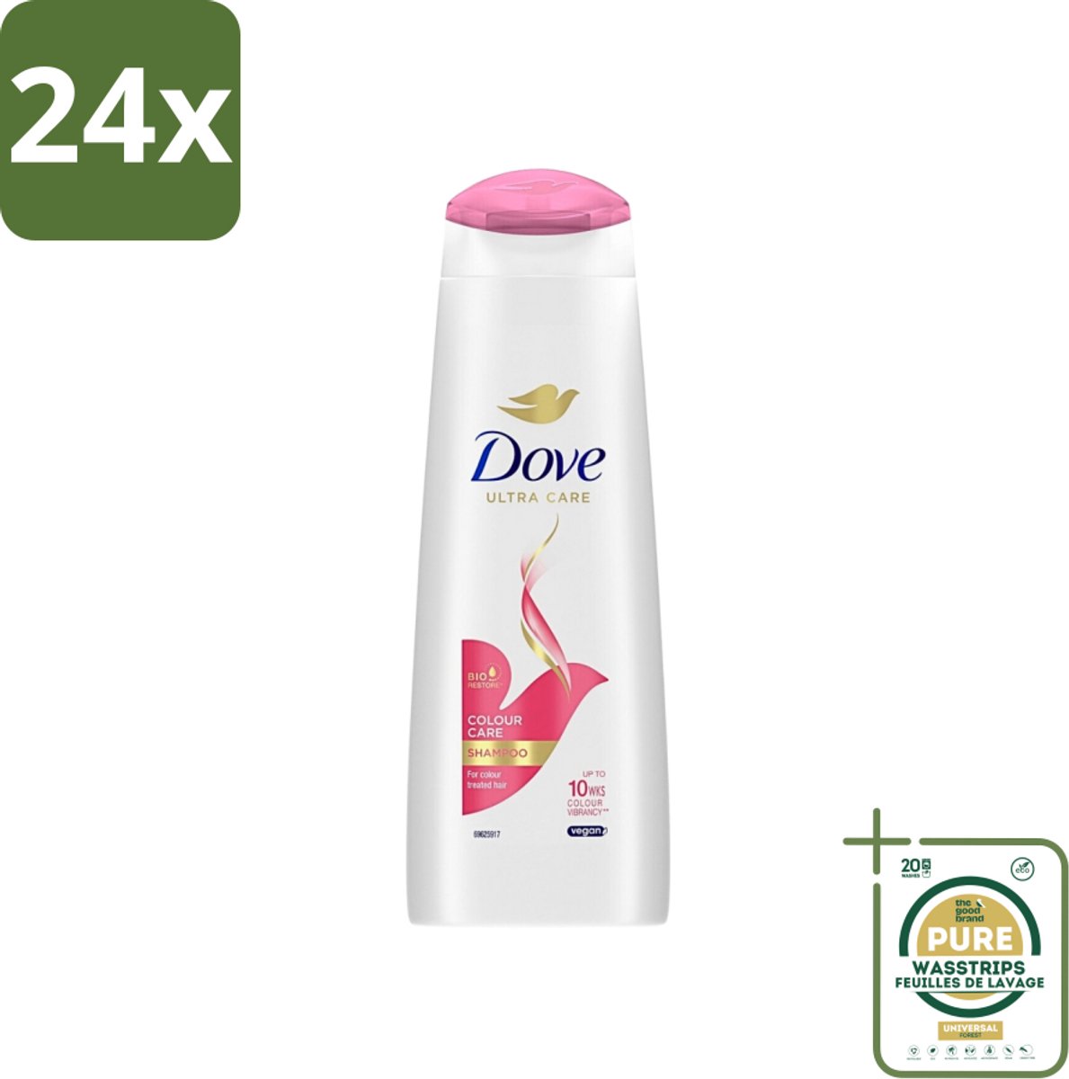 Dove Ultra Care - Color Care - Shampoo - Geverfd Haar - 250 ml - Voordeelverpakking - 24 stuks - Haarverzorging - Dove shampoo