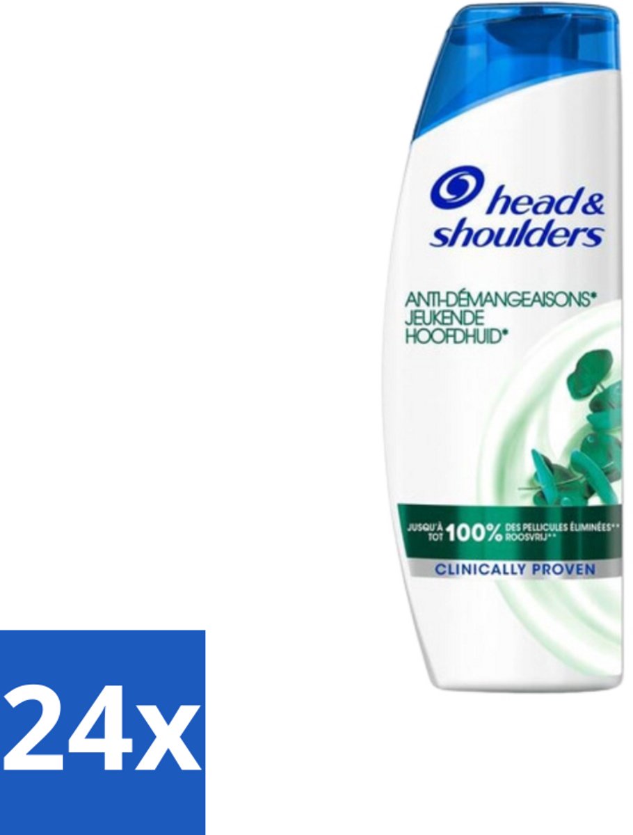 24 x Head & Shoulders - Anti-Roos Shampoo - Jeukende Hoofdhuid - 285 ml - Roos Shampoo - Anti-roos Shampoo - Jeukende Hoofdhuid - Hoofdhuidverzorging - Roosvrij Haar