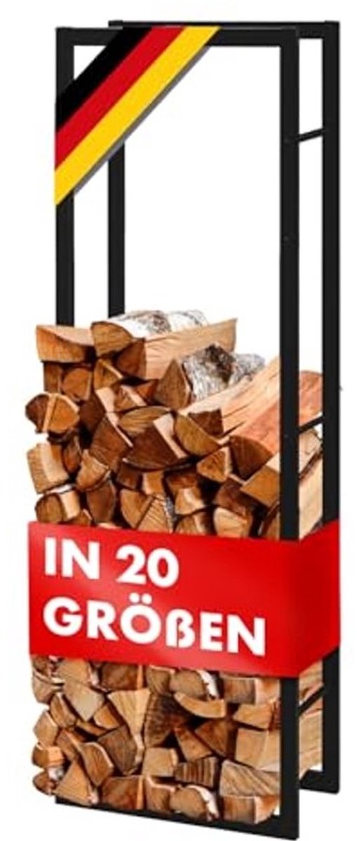 Houtrek voor Binnen en Buiten - Metalen Haardhoutrek voor Houtopslag 80 x 25 x 80 cm