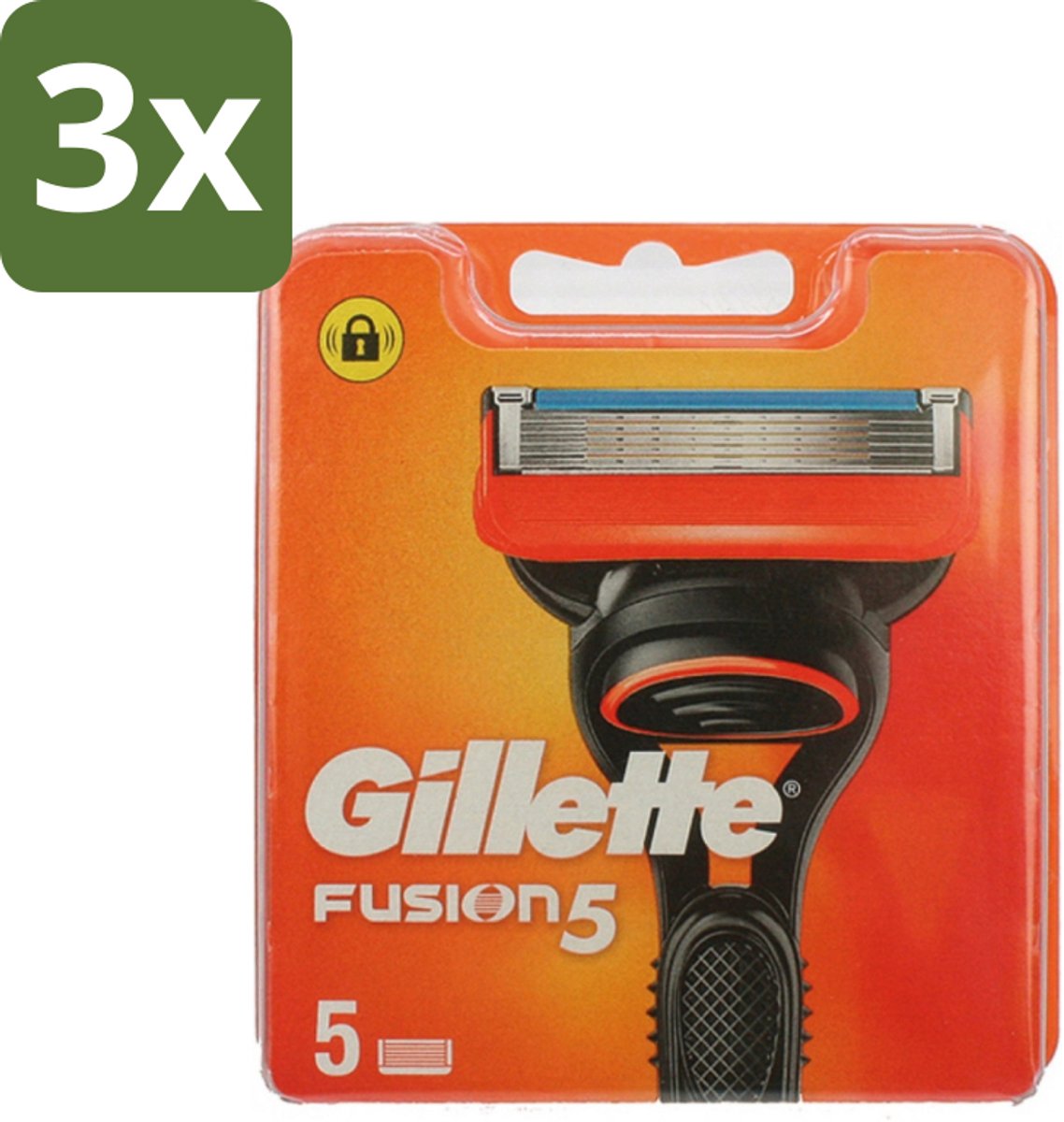 3 x Gillette - Fusion 5 - Navulscheermesjes - 5 Navulmesjes - Scheermesjes - Scheren - Scheren Mesjes - Scheren Voor Gezicht - Scheren Voor Mannen