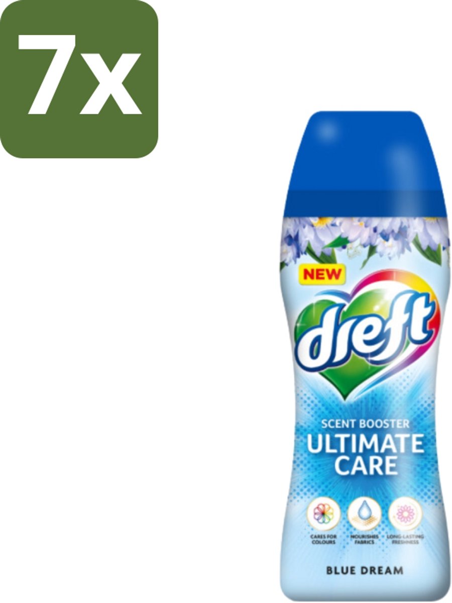 7 x Dreft - Ultimate Care - Wasverzachter - Geurbooster - Gekleurde Was - Blauwe Droom - 15 Wasbeurten - Wasmiddel - Geurbooster - Wasverzachter - Kleurbescherming - Wasgeur