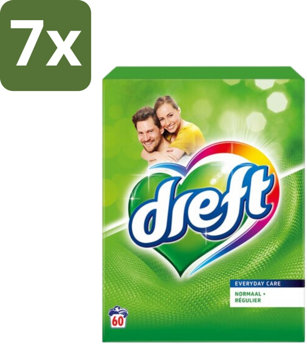 7 x Dreft Poeder Wasmiddel Professional 60 Wasbeurten 3,9 kg - Waspoeder - Gekleurde Was - Kleurbeschermend - Waspoeder Voor Kleding - Waspoeder Origineel