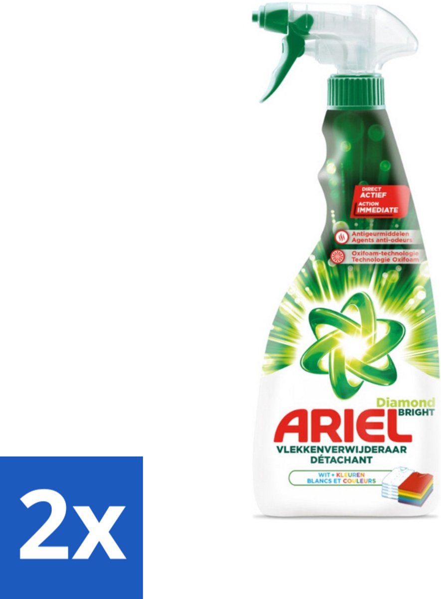 2 x Ariel Diamond Bright - Vloeibare Vlekverwijderaar - Witte en Gekleurde Was - 30 Wasbeurten - Vlekkenverwijderaar - Wasmiddel - Ariel Diamond Bright - Vloeibare Vlekverwijderaar - Witte Was