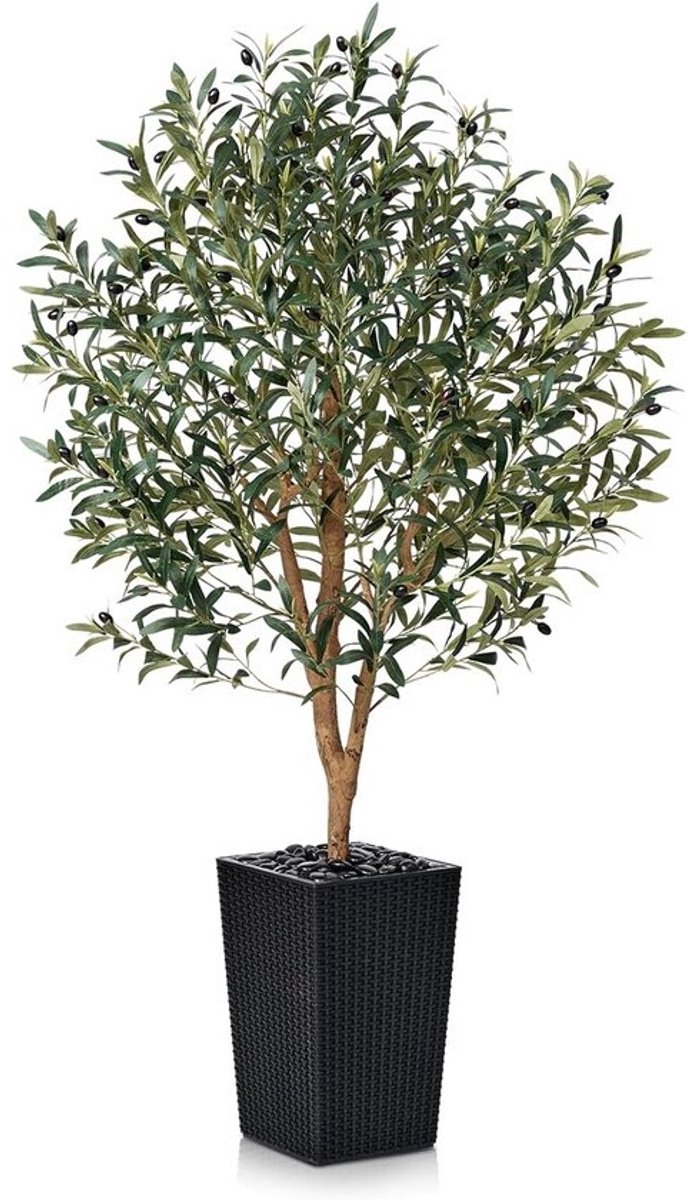 Kunstmatige Olijfboom 150 cm - Grote Kunstplant voor binnen en buiten - UV-bestendig