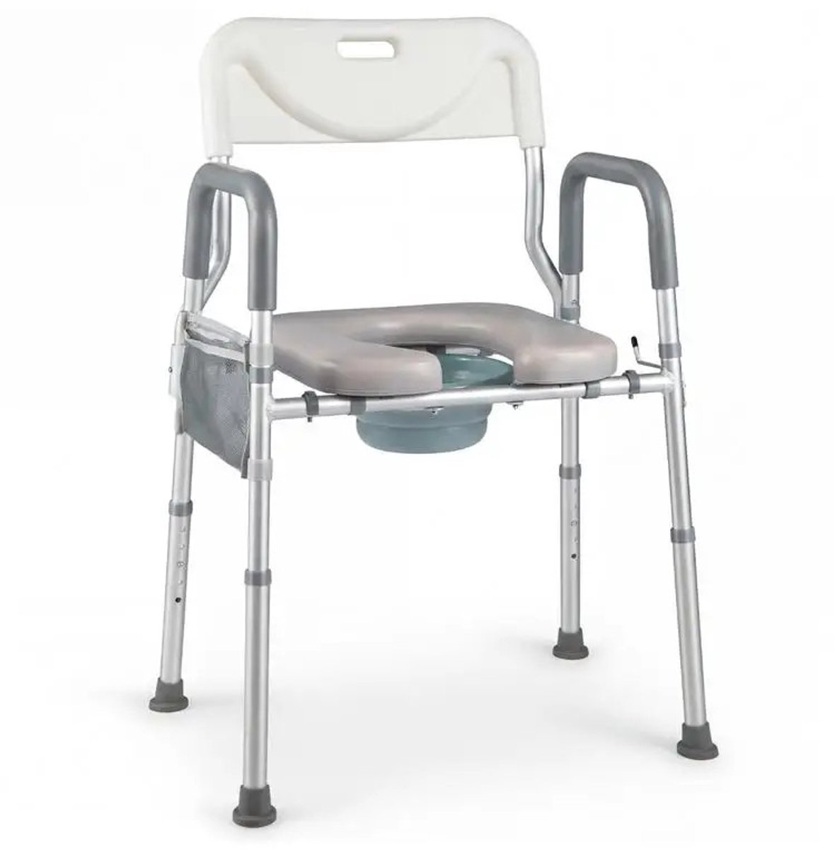 Solidchoice - Commode Toiletzitting met Verstelbare Rugleuning