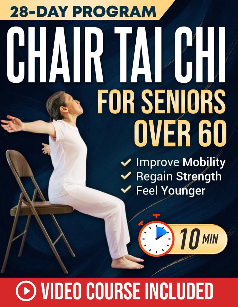 Chair Tai Chi for Seniors Over 60: Safe & Easy 10-Minute Daily Seated Flows to Improve Mobility, Regain Strength, Feel - ShopVlot