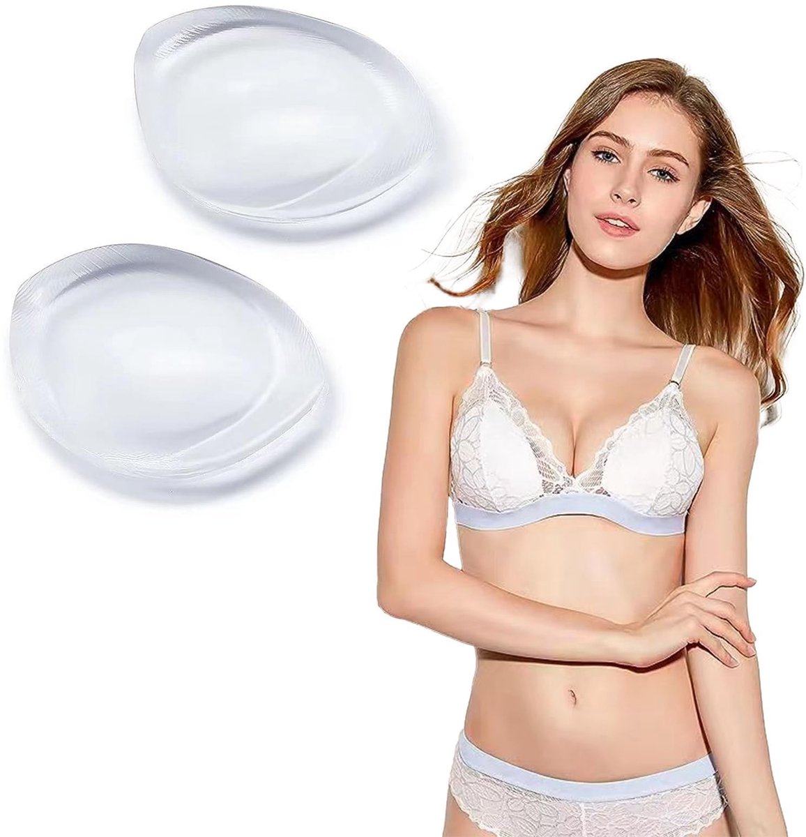 Solidchoice - Silicone BH-inserts voor Verhoogde Cupmaat met Waterproof Push-up Pads