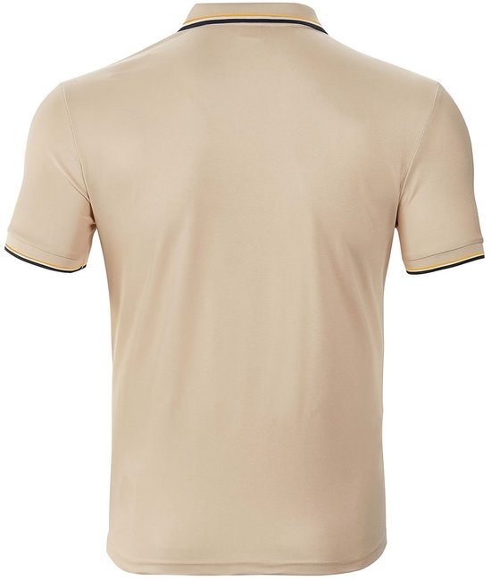 Currero Golf Polo Heren - Ademend Golfshirt - Polo Shirt - Sportshirt - Golfkleding Heren - T-Shirt - Golf Mode - Beige XXL — afbeelding 4