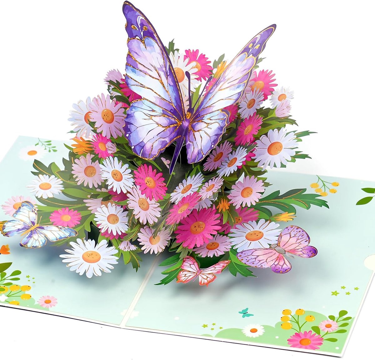 QTTVBTNA – 3D Pop-up Verjaardagskaart Vlinder met Envelop – Verrassingskaart voor Verjaardag, Feest en Cadeau – Decoratieve Wenskaart voor Dames en Heren
