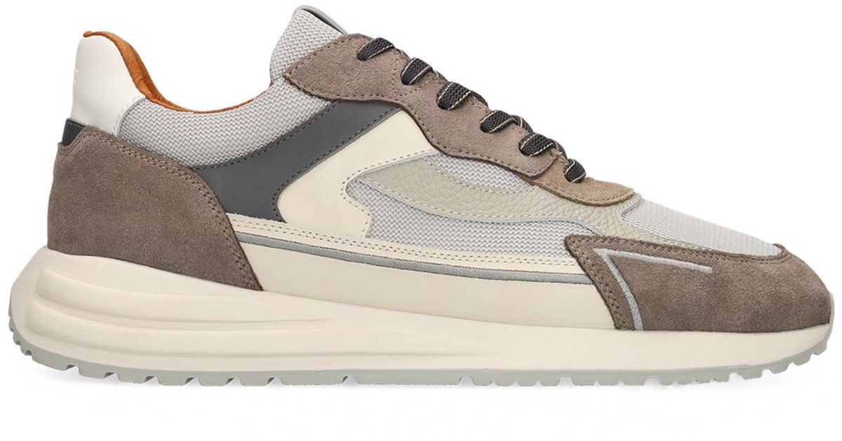 Manfield - Heren - Grijze suède sneakers - Maat 45