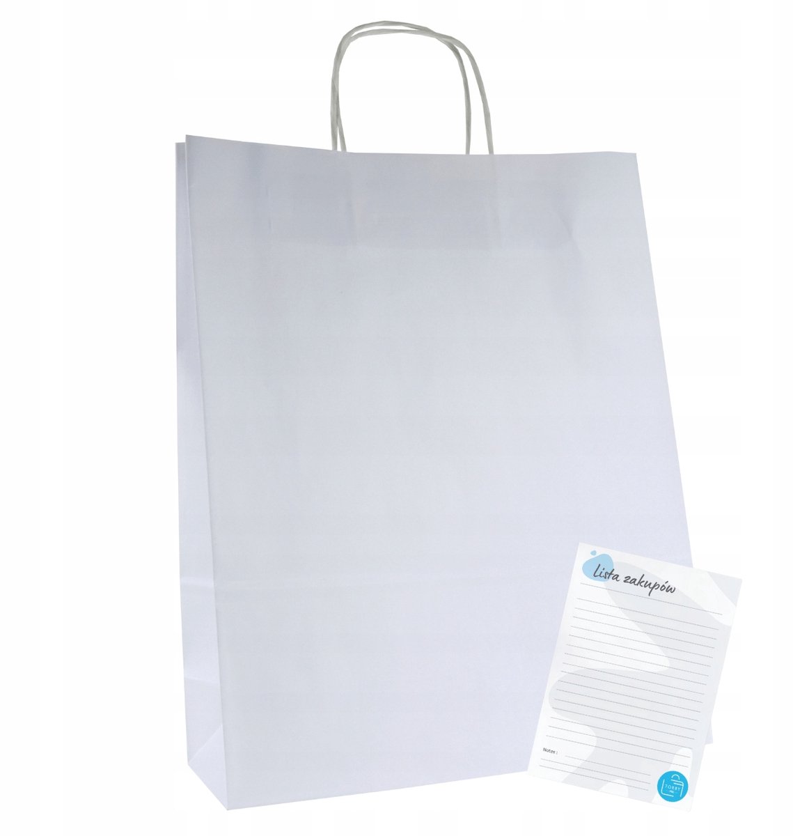 25x Witte Papieren Draagtassen 32x12x40 cm - Eco Vriendelijk