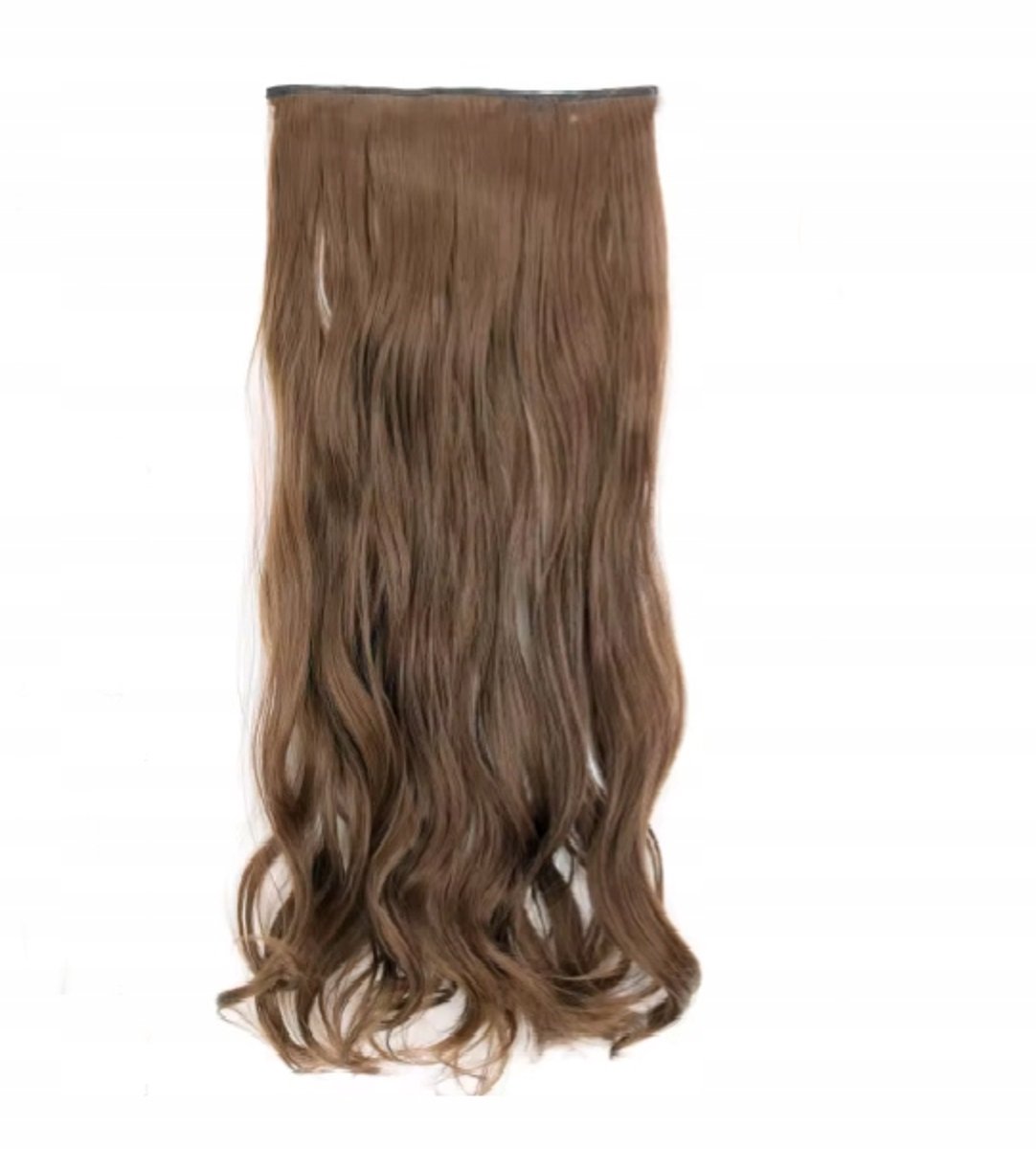 Clip-in Haarverlenging Lichtbruin Golvend 55 cm Synthetisch