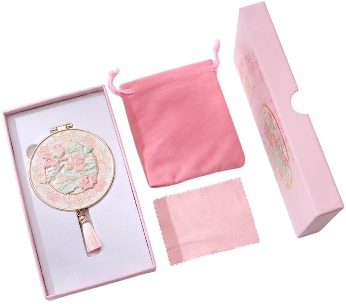 Elzusha - Compacte Bloemen Make-upspiegel - Elegante Handtas Spiegel